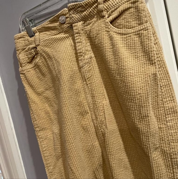 Zara denim corduroy midi skirt - Picture 6 of 10